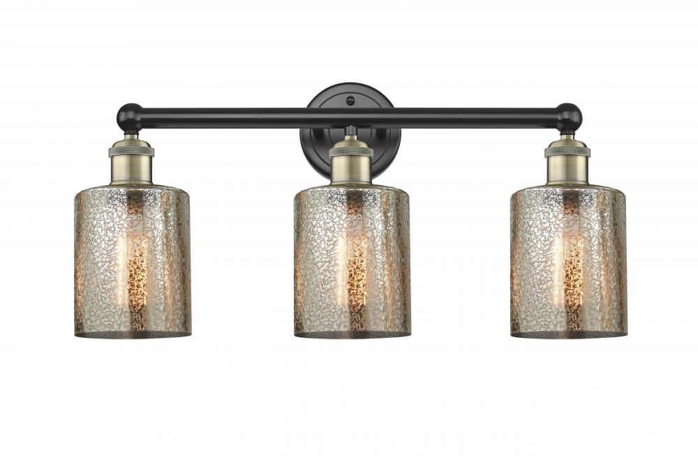 Cobbleskill - 3 Light - 23 inch - Black Antique Brass - Bath Vanity Light