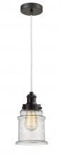  100OB-10W-1H-OB-G184 - Edison - 1 Light - 8 inch - Oil Rubbed Bronze - Cord hung - Mini Pendant