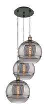 Innovations Lighting 113B-3P-BAB-G556-12SM - Rochester - 3 Light - 19 inch - Black Antique Brass - Cord Hung - Multi Pendant