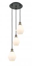  113B-3P-BAB-G651-6 - Cindyrella - 3 Light - 13 inch - Black Antique Brass - Cord Hung - Multi Pendant