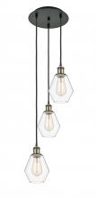  113B-3P-BAB-G652-6 - Cindyrella - 3 Light - 13 inch - Black Antique Brass - Cord Hung - Multi Pendant