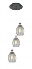 Innovations Lighting 113B-3P-BAB-G82 - Eaton - 3 Light - 12 inch - Black Antique Brass - Cord Hung - Multi Pendant