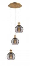 Innovations Lighting 113B-3P-BB-G556-6SM - Rochester - 3 Light - 12 inch - Brushed Brass - Cord hung - Multi Pendant