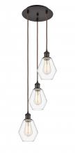  113B-3P-OB-G652-6 - Cindyrella - 3 Light - 13 inch - Oil Rubbed Bronze - Cord Hung - Multi Pendant