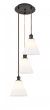 Innovations Lighting 113B-3P-OB-GBC-81 - Berkshire - 3 Light - 15 inch - Oil Rubbed Bronze - Cord Hung - Multi Pendant