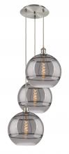 Innovations Lighting 113B-3P-SN-G556-12SM - Rochester - 3 Light - 19 inch - Brushed Satin Nickel - Cord hung - Multi Pendant