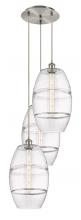 Innovations Lighting 113B-3P-SN-G557-10CL - Vaz - 3 Light - 17 inch - Brushed Satin Nickel - Cord hung - Multi Pendant