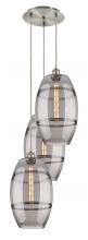 Innovations Lighting 113B-3P-SN-G557-10SM - Vaz - 3 Light - 17 inch - Brushed Satin Nickel - Cord hung - Multi Pendant