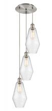  113B-3P-SN-G654-7 - Cindyrella - 3 Light - 14 inch - Brushed Satin Nickel - Cord Hung - Multi Pendant