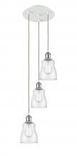 Innovations Lighting 113B-3P-WPC-G392 - Ellery - 3 Light - 12 inch - White Polished Chrome - Cord Hung - Multi Pendant