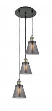 Innovations Lighting 113F-3P-BAB-G63 - Cone - 3 Light - 13 inch - Black Antique Brass - Cord hung - Multi Pendant