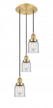 Innovations Lighting 113F-3P-SG-G52 - Cone - 3 Light - 12 inch - Satin Gold - Cord hung - Multi Pendant