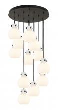 Innovations Lighting 126-410-1PS-BK-G410-8WH - Newton Sphere - 12 Light - 27 inch - Matte Black - Cord hung - Multi Pendant