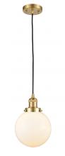 Innovations Lighting 201C-SG-G201-8 - Beacon - 1 Light - 8 inch - Satin Gold - Cord hung - Mini Pendant