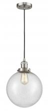 Innovations Lighting 201C-SN-G204-10 - Beacon - 1 Light - 10 inch - Brushed Satin Nickel - Cord hung - Mini Pendant