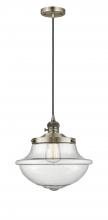  201CSW-AB-G544 - Oxford - 1 Light - 12 inch - Antique Brass - Cord hung - Mini Pendant