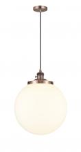  201CSW-AC-G201-14 - Beacon - 1 Light - 14 inch - Antique Copper - Cord hung - Mini Pendant