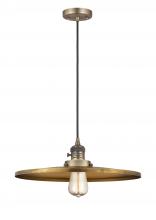 Innovations Lighting 201CSW-BB-MFR-BB-16 - Appalachian - 1 Light - 16 inch - Brushed Brass - Cord hung - Mini Pendant