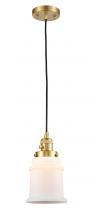  201CSW-SG-G181 - Canton - 1 Light - 6 inch - Satin Gold - Cord hung - Mini Pendant