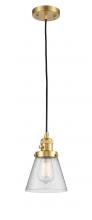 Innovations Lighting 201CSW-SG-G64 - Cone - 1 Light - 6 inch - Satin Gold - Cord hung - Mini Pendant