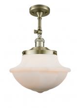  201F-AB-G541 - Oxford - 1 Light - 12 inch - Antique Brass - Semi-Flush Mount