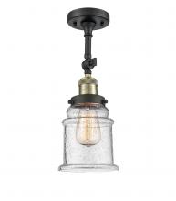 Innovations Lighting 201F-BAB-G184 - Canton - 1 Light - 6 inch - Black Antique Brass - Semi-Flush Mount