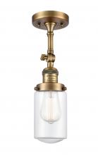 Innovations Lighting 201F-BB-G312 - Dover - 1 Light - 5 inch - Brushed Brass - Semi-Flush Mount