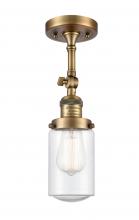 Innovations Lighting 201F-BB-G314 - Dover - 1 Light - 5 inch - Brushed Brass - Semi-Flush Mount