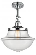  201F-PC-G542 - Oxford - 1 Light - 12 inch - Polished Chrome - Semi-Flush Mount