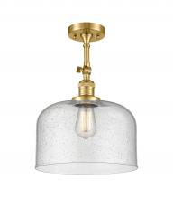 Innovations Lighting 201F-SG-G74-L - Bell - 1 Light - 12 inch - Satin Gold - Semi-Flush Mount