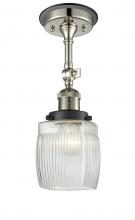 Innovations Lighting 201FBP-PNBK-G302 - Colton - 1 Light - 6 inch - Polished Nickel - Semi-Flush Mount