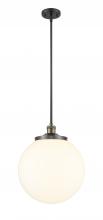  201S-BAB-G201-14 - Beacon - 1 Light - 14 inch - Black Antique Brass - Stem Hung - Pendant