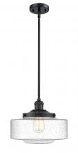  201S-BK-G694-12 - Bridgeton - 1 Light - 12 inch - Matte Black - Stem Hung - Mini Pendant