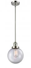 Innovations Lighting 201S-PN-G202-8 - Beacon - 1 Light - 8 inch - Polished Nickel - Stem Hung - Mini Pendant