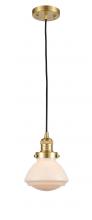  201S-SG-G321 - Olean - 1 Light - 7 inch - Satin Gold - Stem Hung - Mini Pendant