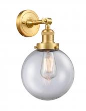 Innovations Lighting 203-SG-G202-8 - Beacon - 1 Light - 8 inch - Satin Gold - Sconce