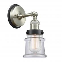 Innovations Lighting 203SN-BPBK-HRBK-G182S - Canton - 1 Light - 5 inch - Brushed Satin Nickel - Sconce