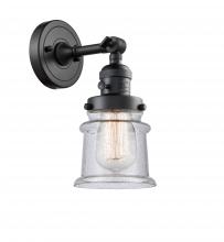 Innovations Lighting 203SW-BK-G184S - Canton - 1 Light - 5 inch - Matte Black - Sconce