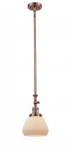  206-AC-G171 - Fulton - 1 Light - 7 inch - Antique Copper - Stem Hung - Mini Pendant