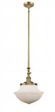  206-BB-G541 - Oxford - 1 Light - 12 inch - Brushed Brass - Stem Hung - Mini Pendant