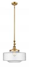  206-BB-G694-16 - Bridgeton - 1 Light - 16 inch - Brushed Brass - Stem Hung - Mini Pendant