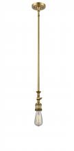  206-BB - Bare Bulb - 1 Light - 3 inch - Brushed Brass - Stem Hung - Mini Pendant