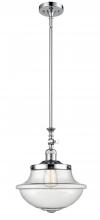  206-PC-G544 - Oxford - 1 Light - 12 inch - Polished Chrome - Stem Hung - Mini Pendant