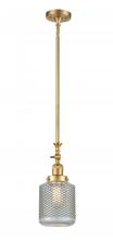  206-SG-G262 - Stanton - 1 Light - 6 inch - Satin Gold - Stem Hung - Mini Pendant