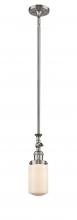  206-SN-G311 - Dover - 1 Light - 5 inch - Brushed Satin Nickel - Stem Hung - Mini Pendant