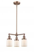 Innovations Lighting 207-AC-G51 - Bell - 3 Light - 19 inch - Antique Copper - Stem Hung - Chandelier