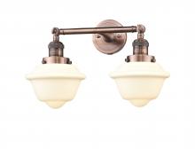  208-AC-G531 - Oxford - 2 Light - 17 inch - Antique Copper - Bath Vanity Light