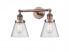 Innovations Lighting 208-AC-G64 - Cone - 2 Light - 16 inch - Antique Copper - Bath Vanity Light