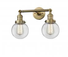  208-BB-G202-6-LED - Beacon - 2 Light - 17 inch - Brushed Brass - Bath Vanity Light