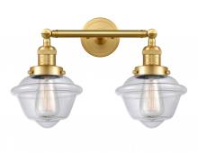  208-SG-G532 - Oxford - 2 Light - 17 inch - Satin Gold - Bath Vanity Light